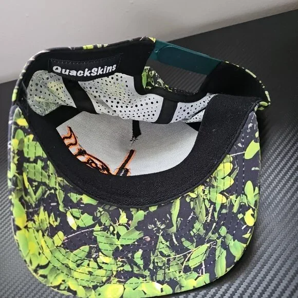 Quack Skins Pukka Ultra Fit Adjustable Camoflauge Green/Black Breathable Hat